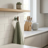 Zelfklevend handdoekhaakje metaal/hout 2 stuks Five® Cassie