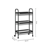 Metalen trolley zwart uitneembare manden Five®