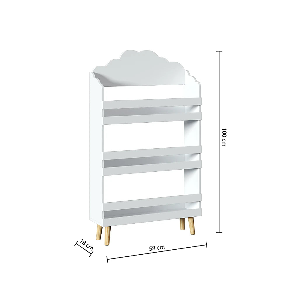 Witte boekenkast kinderkamer wolkenvorm Atmosphera