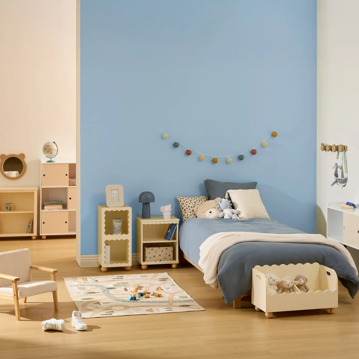 Kinderkapstok hout 4 ophanghaken Atmosphera