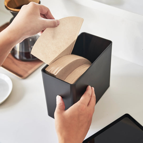 Gekke Verkoop Koffiefilterhouder - houten koffiefilter dispenser houder beursvloer filterpapier opbergrekstandaard