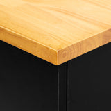 Keukeneiland op wielen hout zwart Five®