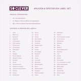 So Clever kruidenset Wand Kruidenrek met 24 Kruidenpotjes en Labels