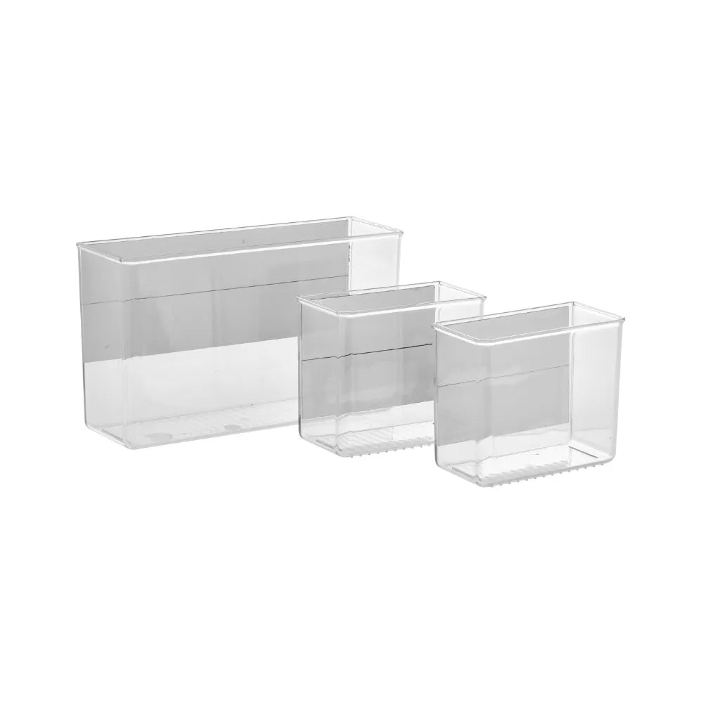 Magnetische hangbakjes transparant 3-delig Five®