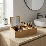 Bamboe make-up display 10 compartimenten en spiegel Five®
