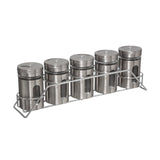 Metalen kruidenrekje met 5 kruidenpotjes Five®