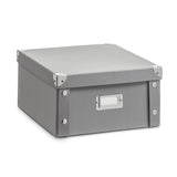 Opbergbox met deksel medium (31 x 26 x 14 cm) grijs Zeller