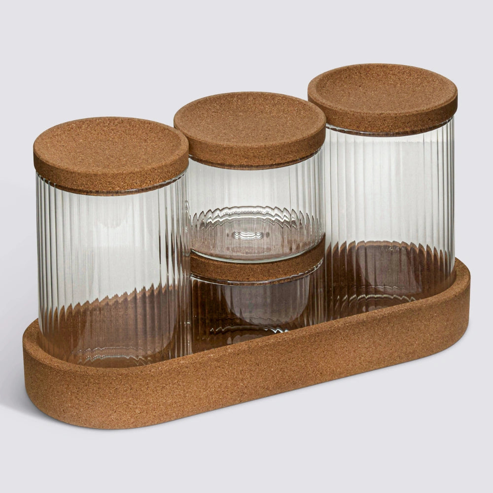 Wattenschijfjes en -staafjes houder 5-delige set Five®