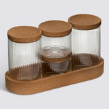Wattenschijfjes en -staafjes houder 5-delige set Five®