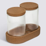 Wattenschijfjes en -staafjes houder 3-delige set Five®