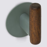 Zelfklevend handdoekhaakje metaal/hout 2 stuks Five® Cassie