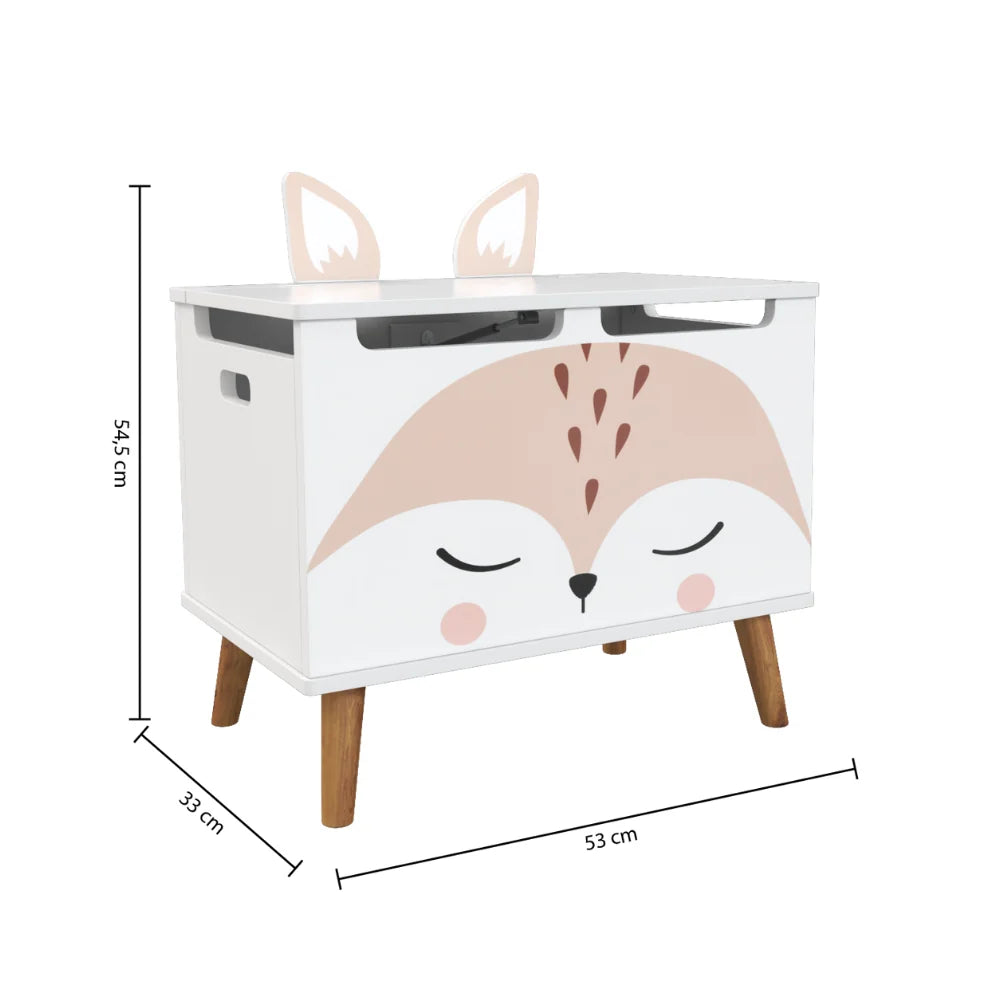 Grote speelgoedkist met deksel Vos Atmosphera
