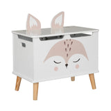 Grote speelgoedkist met deksel Vos Atmosphera