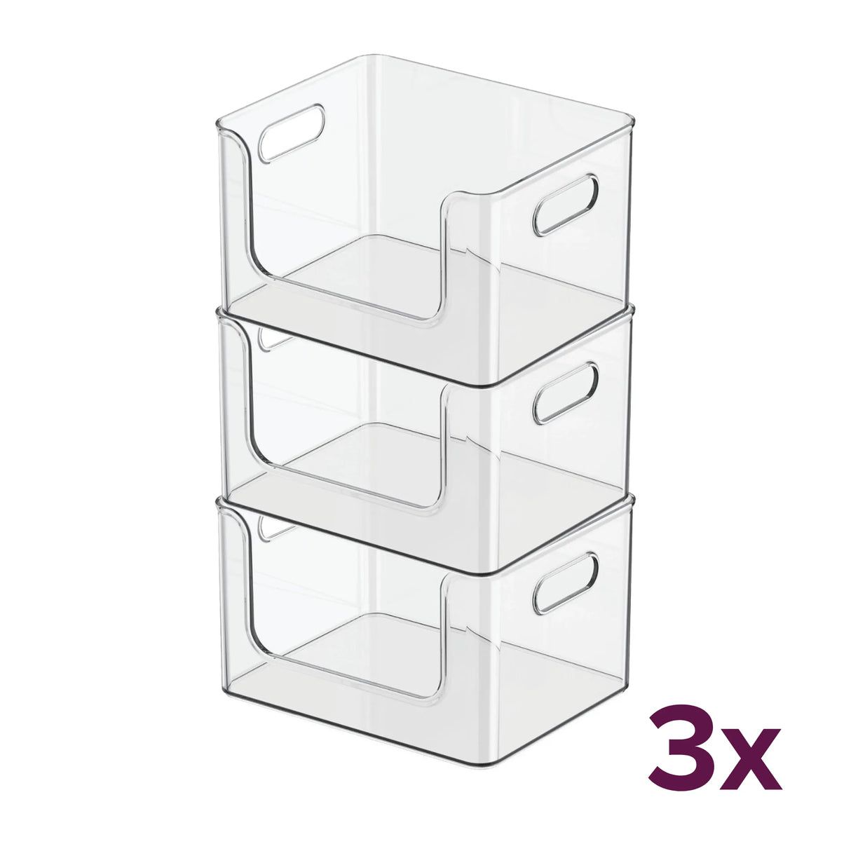 So Clever Transparant Opbergbakje Medium Open (voordeelbundel) Classic Clear