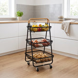 Zwarte trolley staal 3 laags Five®