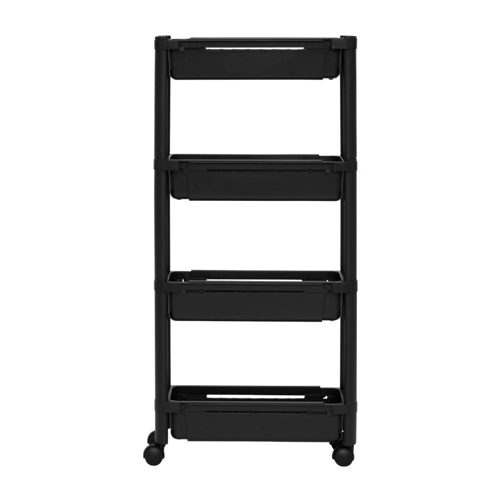 Uitschuifbare zwarte trolley Five®