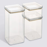 Voorraadpotten set (500ml + 1.0L + 1.5L) luchtdicht en stapelbaar Five®