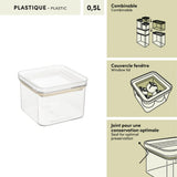 Voorraadpot 500 ml luchtdicht en stapelbaar Five®