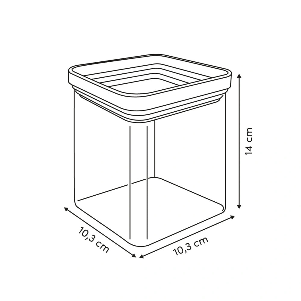 Voorraadpot 1.0 liter luchtdicht en stapelbaar Five®