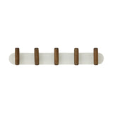 Wandkapstok metaal/hout 40cm met 5 ophanghaken Five® Cassie