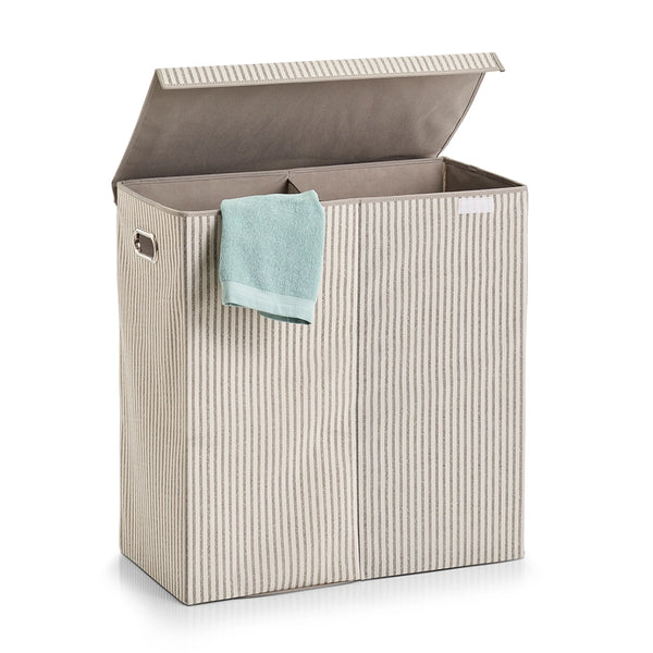 Opvouwbare Wasmand 40 L, Opvouwbare Mand Opslag, Opvouwbare Bamboe Was Sorteerder Wasmand Speelgoed Badhanddoeken Handdoeken Opslagmand Waterdichte Oxford Doek