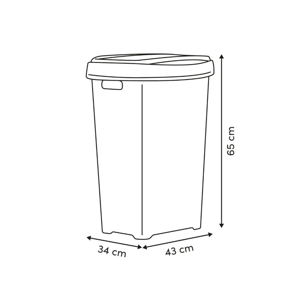 Kunststof wasmand met deksel 70 liter Five®