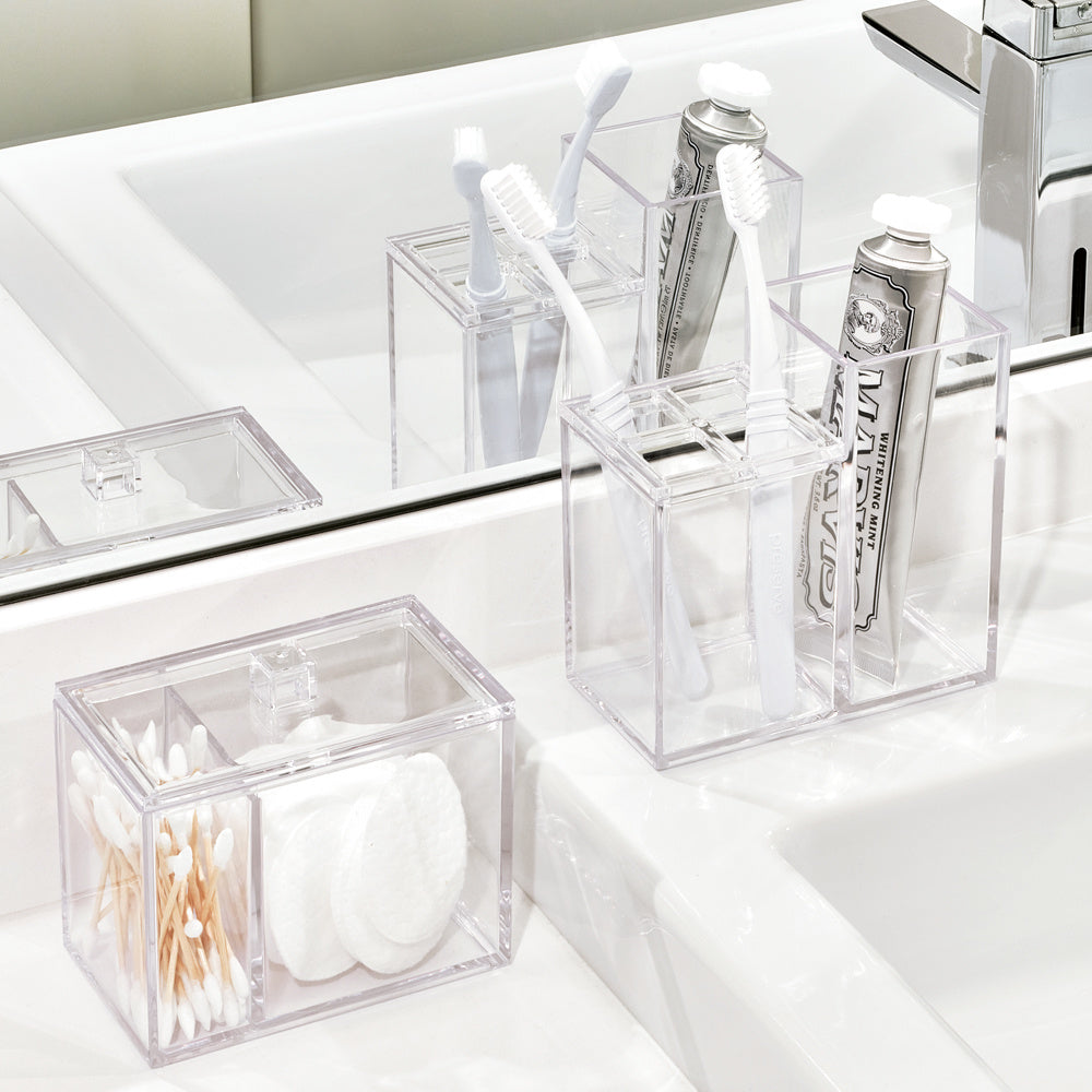 wastafel accessoires transparant idesign