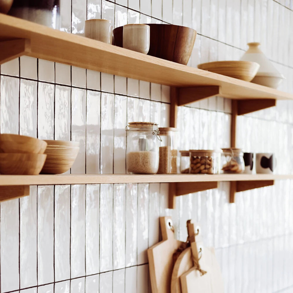 Glazen weckpot houten deksel 2 liter Five®