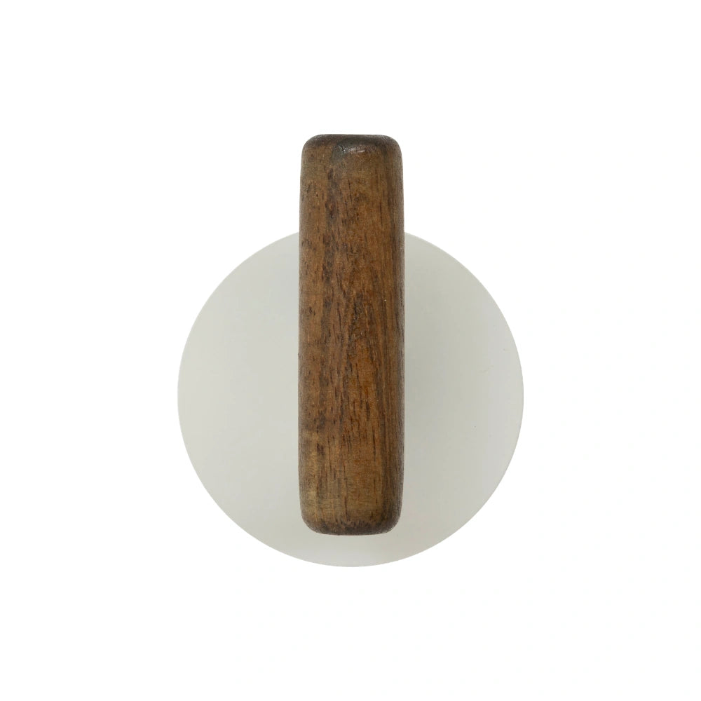 Zelfklevend handdoekhaakje metaal/hout 2 stuks Five® Cassie