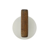 Zelfklevend handdoekhaakje metaal/hout 2 stuks Five® Cassie