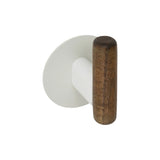 Zelfklevend handdoekhaakje metaal/hout 2 stuks Five® Cassie